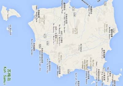 泰国苏梅岛旅行地图